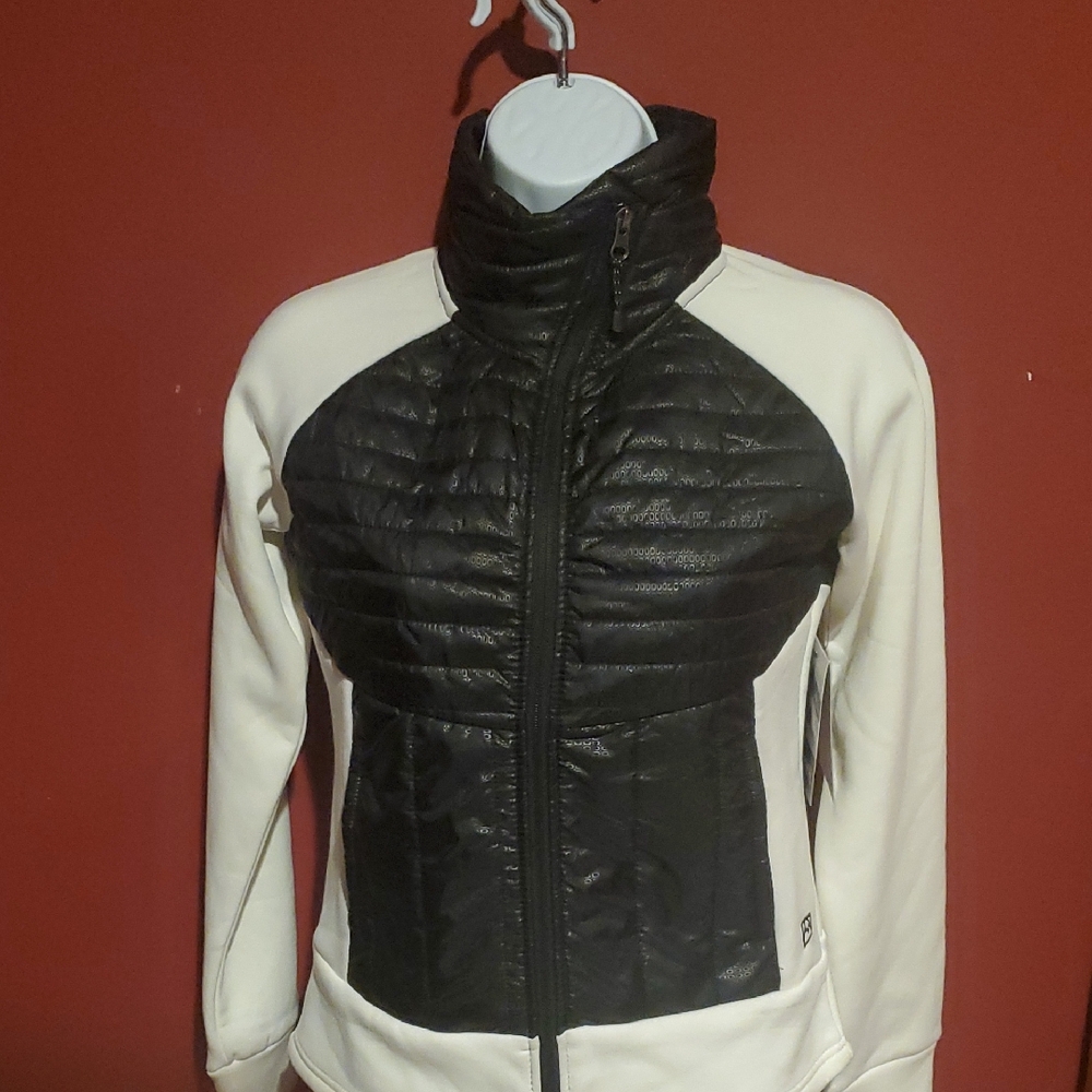 Avalanche Black and Cream Puffer Jacket